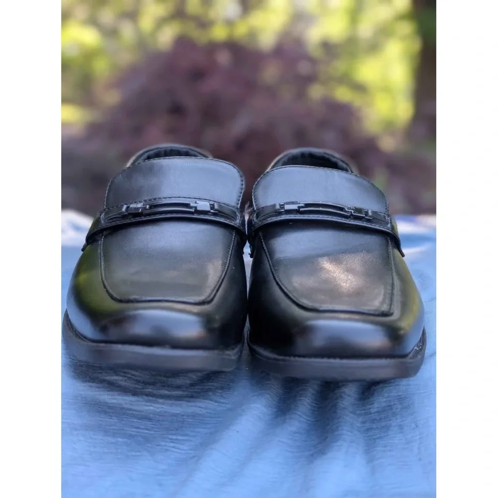 Perry Ellis Portfolio‎ Jeffrey Black Bit Loafers Mens Boys Size 6 Dress Shoes